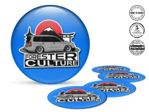 Subaru Autocollants Bombés Premium Cœur Racing Quantique